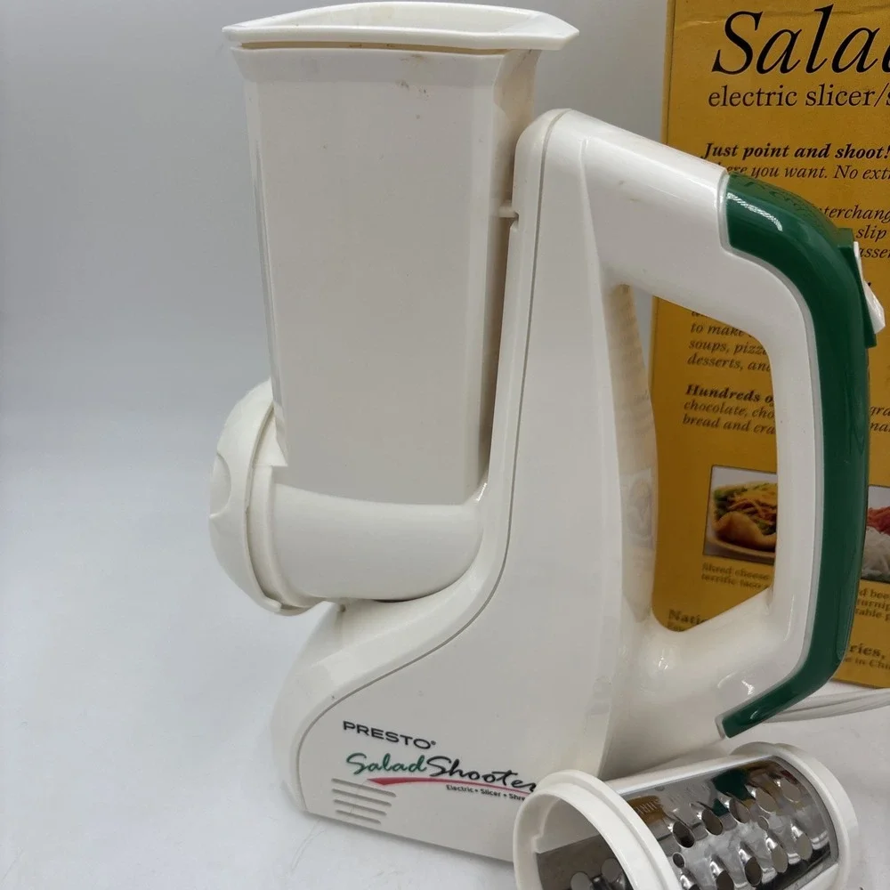Presto Salad Shooter Model 02910 Electric Slicer Shredder WORKS Box READ